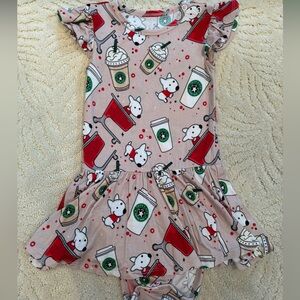 Little Snuggles Bodysuit Twirl Dress